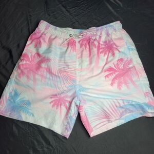 Tropical Pink and Blue Swim Shorts